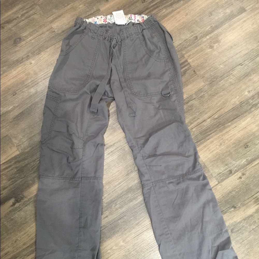 xs Grey Elastic Cargo Pants